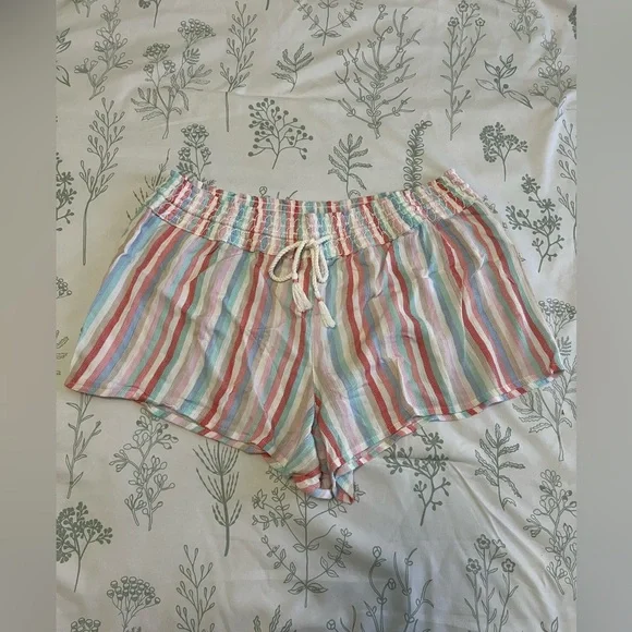PJ Salvage Women’s Loungewear Saturday Morning Stripe Short, size L NWOT - Picture 3 of 7